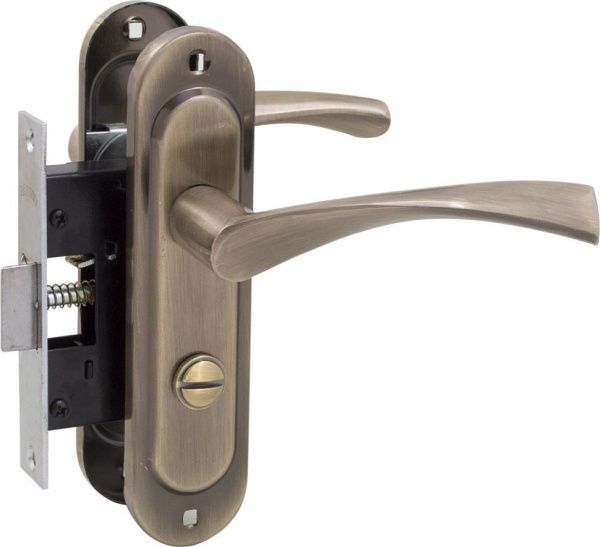 Защіпка врізна з ручками циліндровий Paladii ПЗ106 50 мм бронзовий без петель