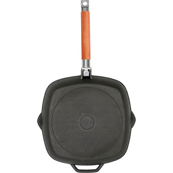 Сковорода-гриль чугунная съемая ручка 28 см 1028 Biol