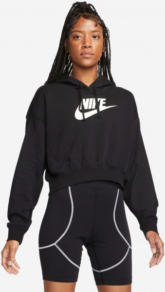 Джемпер Nike CLUB FLC GX CROP HDY DQ5850-010 р. XS чорний