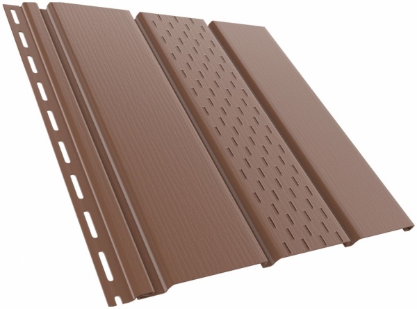 Панель-софіт Bryza перфорована 3x0,305 м коричнева 