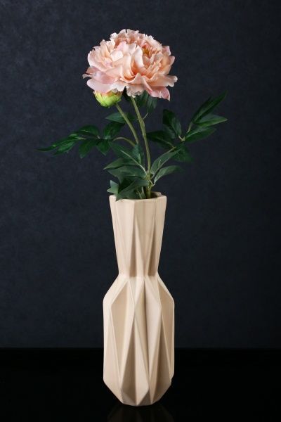 Ваза Кин h=31 см кремовая Наша Кераміка