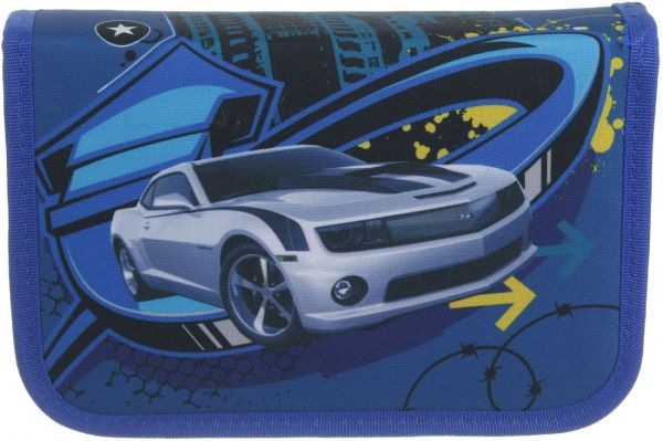 Пенал школьный Машина разноцветный