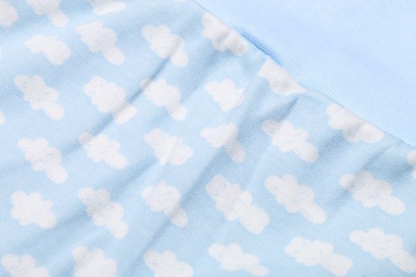 Ползунки Bambinelli Тучки р.68 белый с голубым 