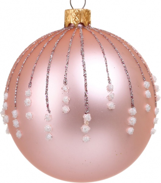 Шар новогодний орнамент d 80 мм в ассортименте .0182