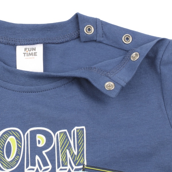 Піжама дитяча для хлопчиків Funtime р.110 синій із принтом 