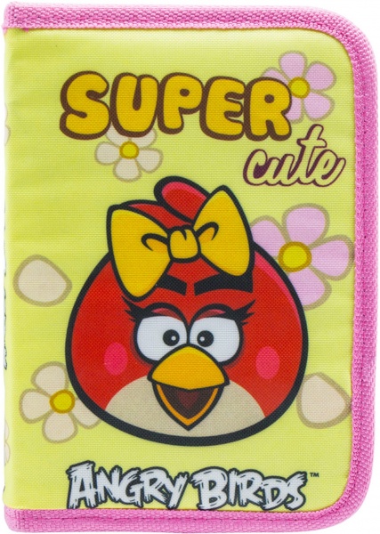 Пенал Angry Birds АВ03376 Cool For School желтыйкрасныйрозовый