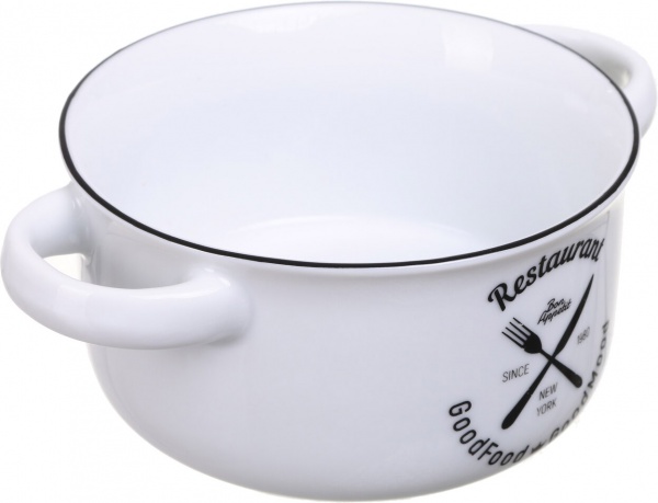 Бульонница с ручками 500 мл дизайн в ассортименте