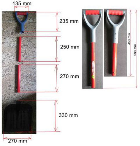 Лопата для снега складная Plastkon Armstrong AUTO сапфир