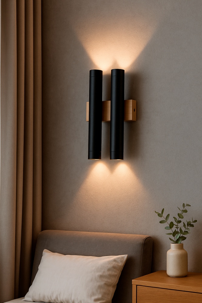 Бра LIGHT SET MLYN 2538 4 x GU5.3 черный/дерево