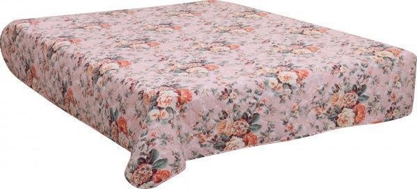 Покрывало Пионы 160x210 см UP! (Underprice) розовый с рисунком 