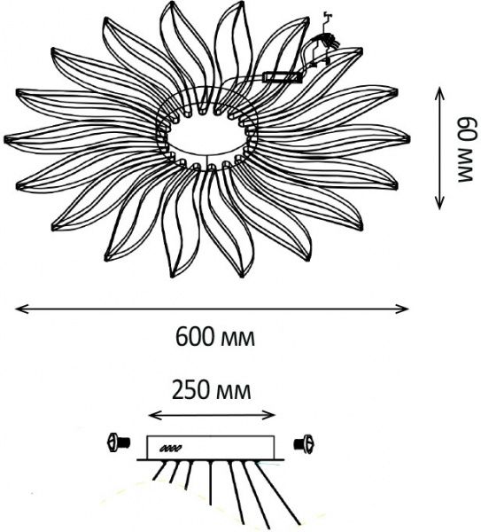 Люстра світлодіодна ALLA-lighting Sanflower з пультом ДК 72 Вт білий 