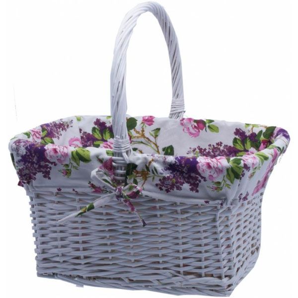 Корзинка плетеная с текстилем 45х32х24 см HA07-095-1 