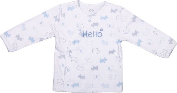 Кофточка детская Фламинго р.74 белый с принтом 505-222-13 