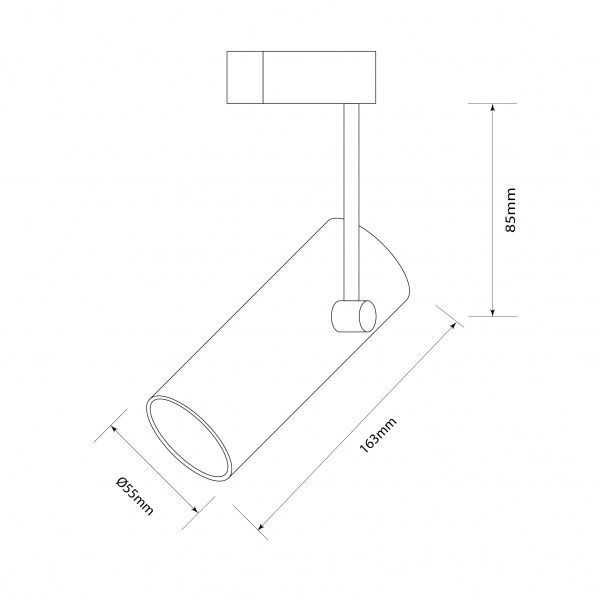Трековый прожектор Светкомплект TR 805 GU10 WH белый 