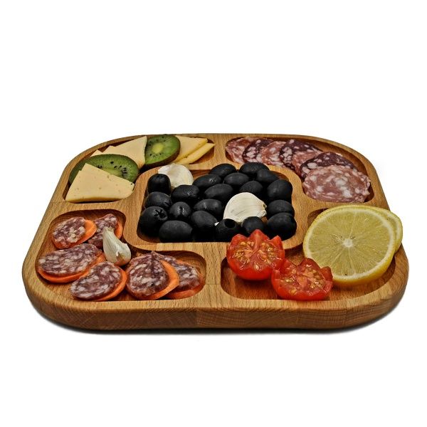 Менажниця дерев'яна 24x24 см тип 2 бук 