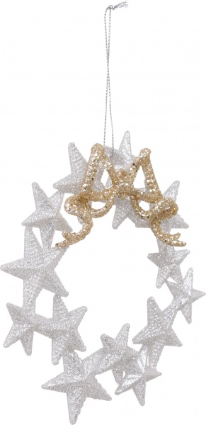 Подвеска пластиковая Global Treasure Веночек из звезд 14 см в ассортименте P2117014-B1/4