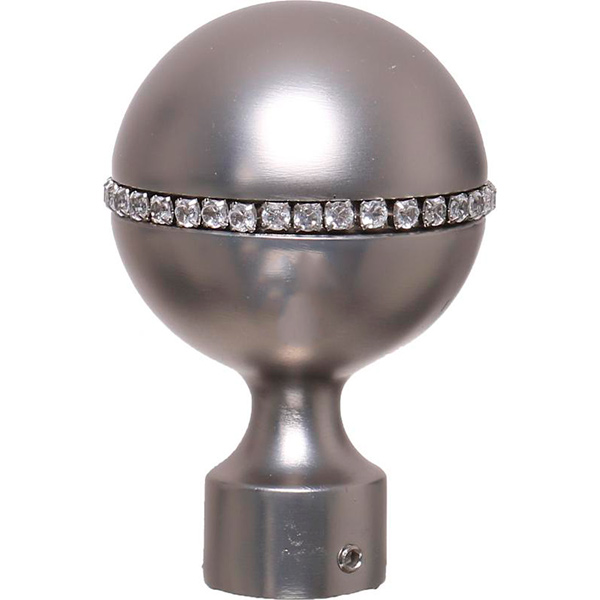 Наконечник Cardinal Калисто с кристаллами наборной d19 мм сатин никель 