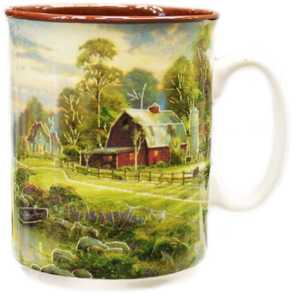 Чашка фарфоровая Пейзаж в ассортименте 300 мл