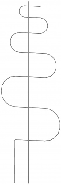 Опора для рослин змійка 550 мм (чорна)