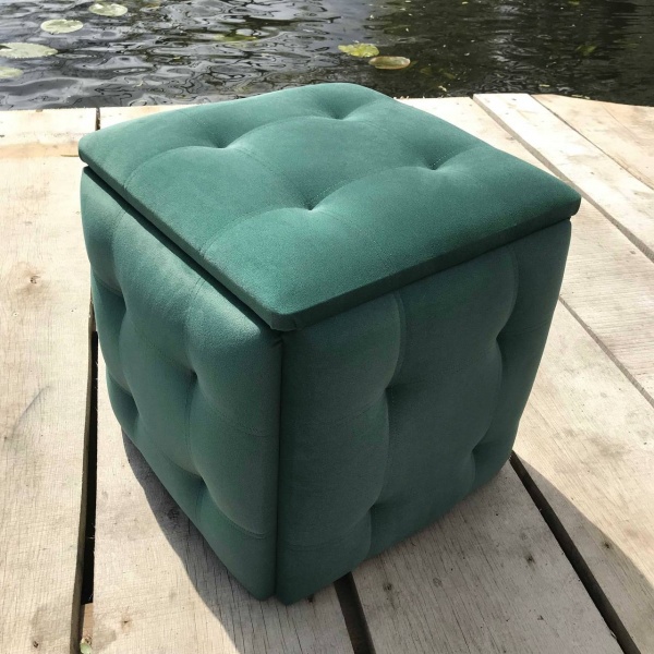 Пуф-трансформер 5 в 1 из велюра зеленый 