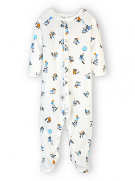 Человечек для мальчика ТМ Софія Еноты р.68 белый с рисунком 410168 