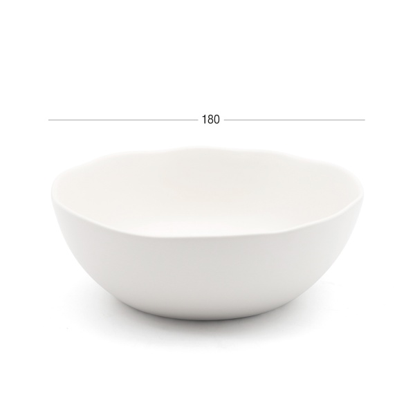 Тарелка глубокая Совершенство 18 см белая MVM