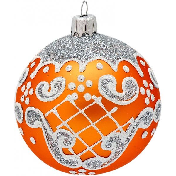 Куля скляна d80 4893-2 помаранчевий