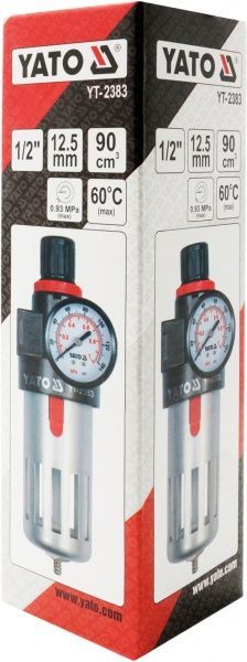 Пневматический фильтр-редуктор с манометром YATO   YT-2383