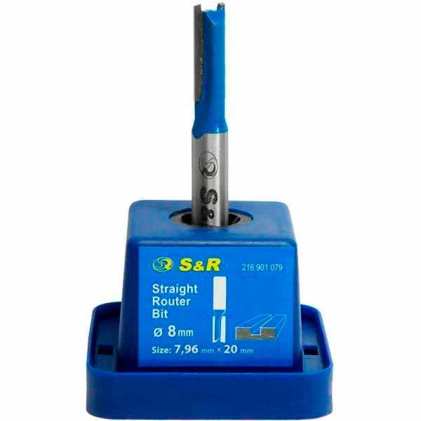 Фреза пазова циліндрична S&R 8 мм