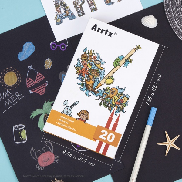 Набор маркеров Arrtx металлических 10 цветов 20 шт. AMP-1500 LC302291 