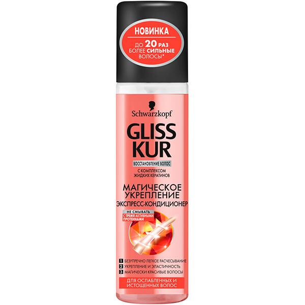 Экспресс-кондиционер Gliss Kur Magic Strength для ослабленных и истощенных волос 200 мл