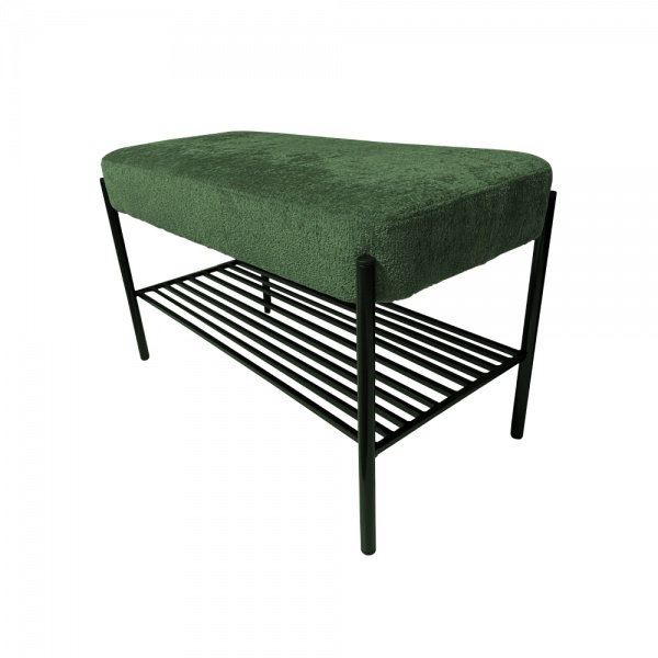 Банкетка Биатрис зеленый верх 740x350x450 мм /черный 