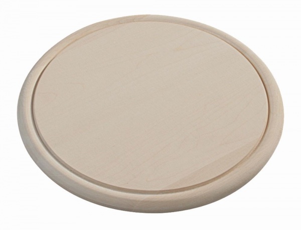 Доска кухонная с желобом Ø30х1,5 см береза Kesper