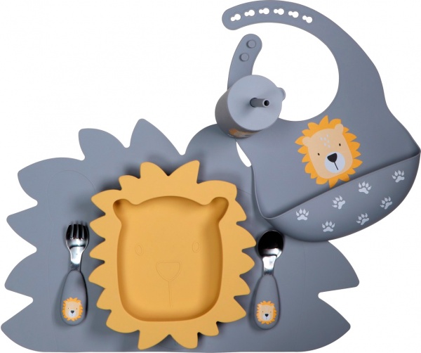 Нагрудник дитячий Tryco силікон попелясто-блакитний TR-392830 попелясто-блакитний TR-392830 