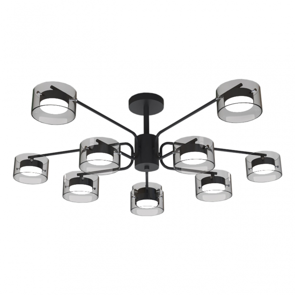 Люстра стельова Hopfen STARK FJORD-GX-10 BK 10xGX53 чорний