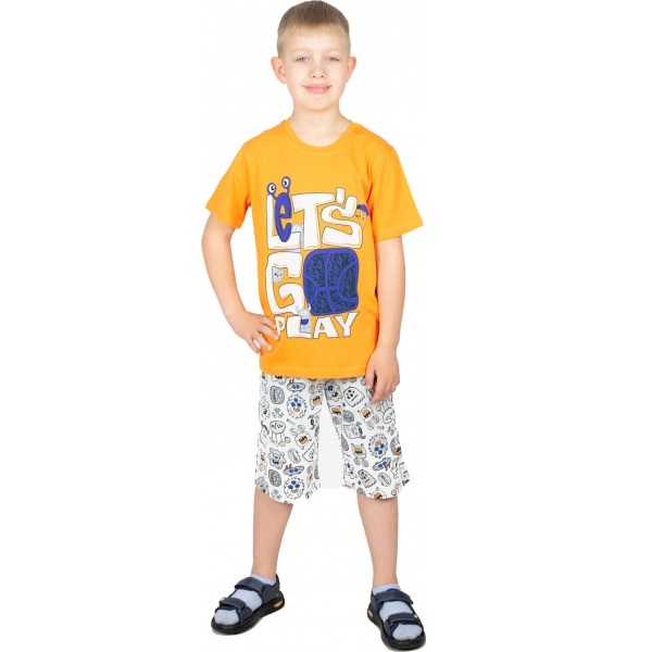 Комплект для мальчиков Roksana р.128–134 оранжевый №0014/12034 