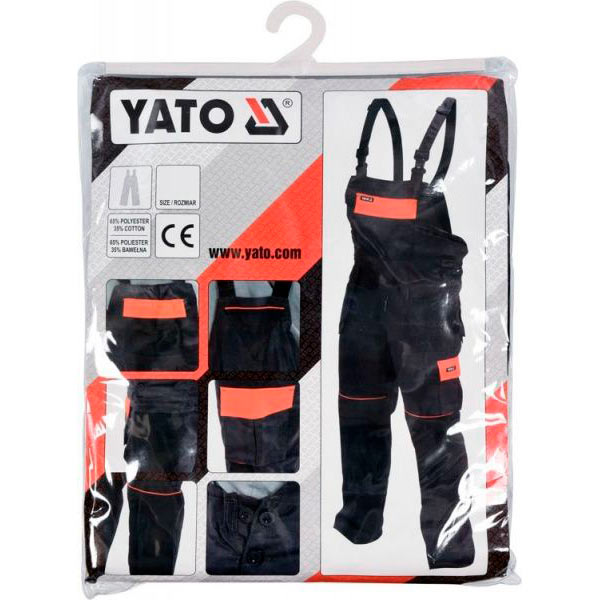 Напівкомбінезон робочий YATO р. M YT-80913 чорний із помаранчевим
