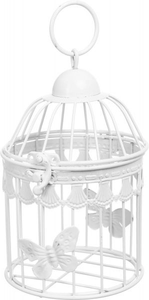 Клетка декоративная Cage Бабочка 12х12х18 см белый