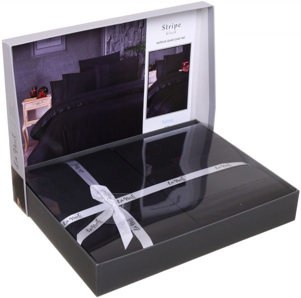 Комплект постільної білизни Exclusive Stripe Deluxe 2.0 чорний La Nuit 