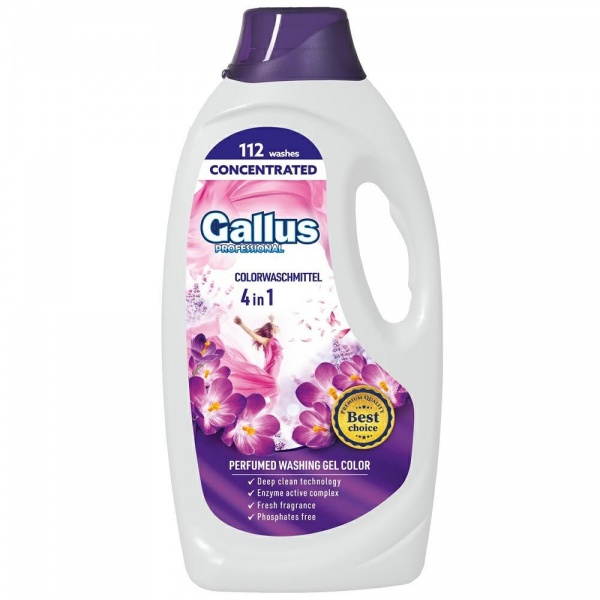 Гель для стирки для машинной и ручной стирки Gallus Professional Concentrated 4в1 Color 4,05 л 