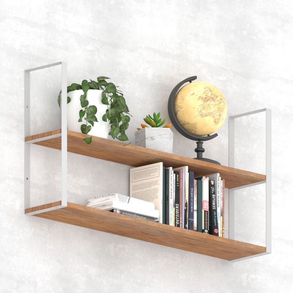 Кронштейн для полок Valore Прямоугольник двойной Loft SW-DR-21 белый