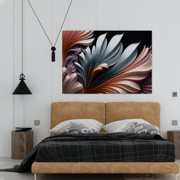 Картина на холсте Объемные листья 80x110 см WS Holst 1140420235 