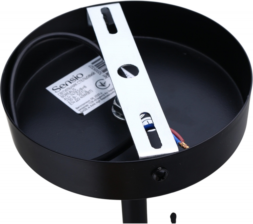 Люстра подвесная Sensio Borealis 16x40 Вт E14 черный/амбер ALG-74783/8+8