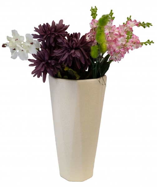 Ваза керамическая Nana ceramics Комета 40 см шелк бежевый 