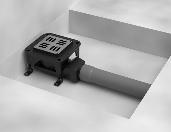 Трап Rhein с накладкой из нержавеющей стали 100х100 см