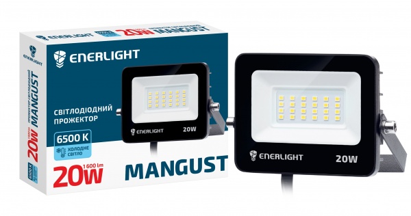 Прожектор светодиодный Enerlight 20 Вт IP65 черный MANGUST20SMD80С 