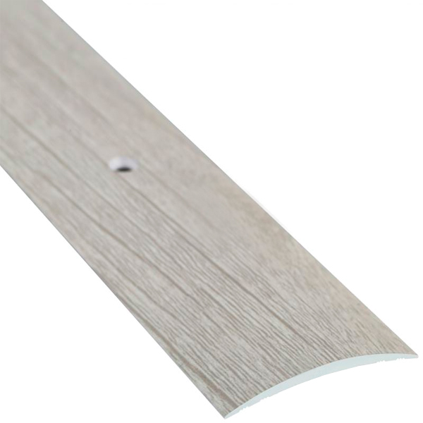 Порожек алюминиевый декорированный Braz Line с отверстиями 30x2700 мм дуб беленый