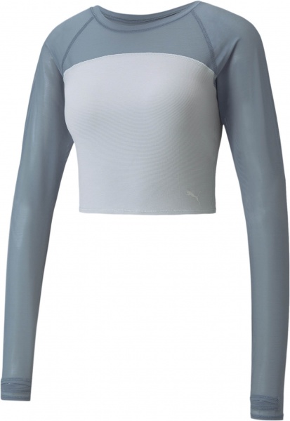 Футболка Puma STUDIO Pwrmsh Ottoman CropLS 52099271 р.XS сірий