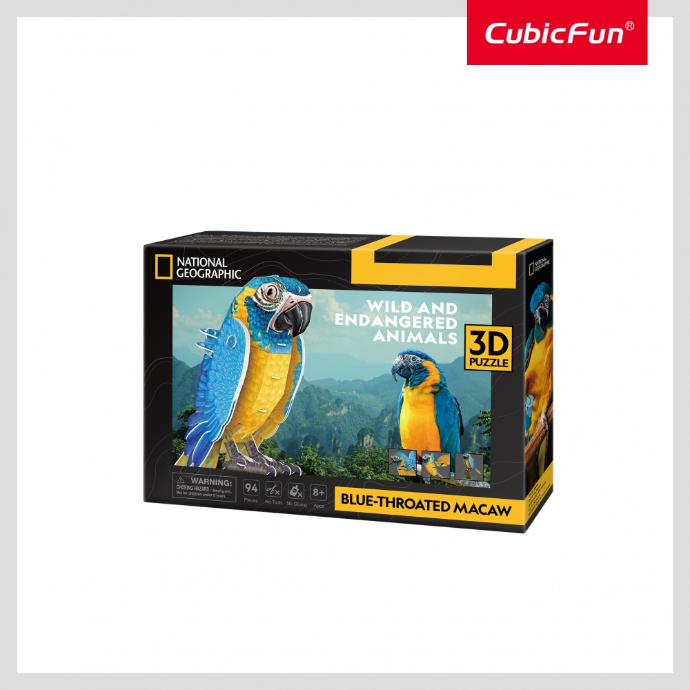 3D-пазл CubicFun серии Исчезающие животные Попугай Ара DS1097h