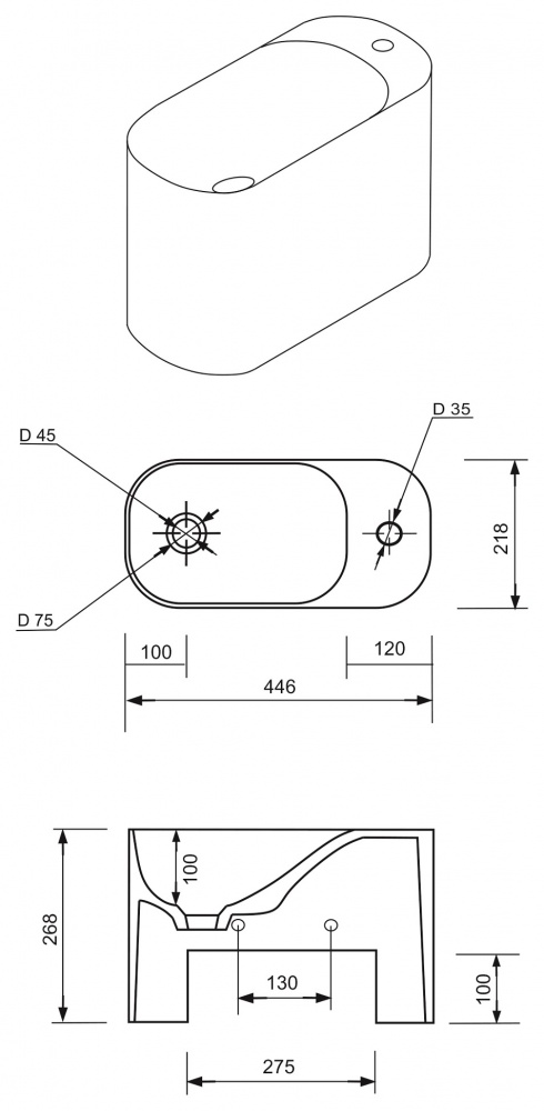 Умывальник Adamant PICCOLO R